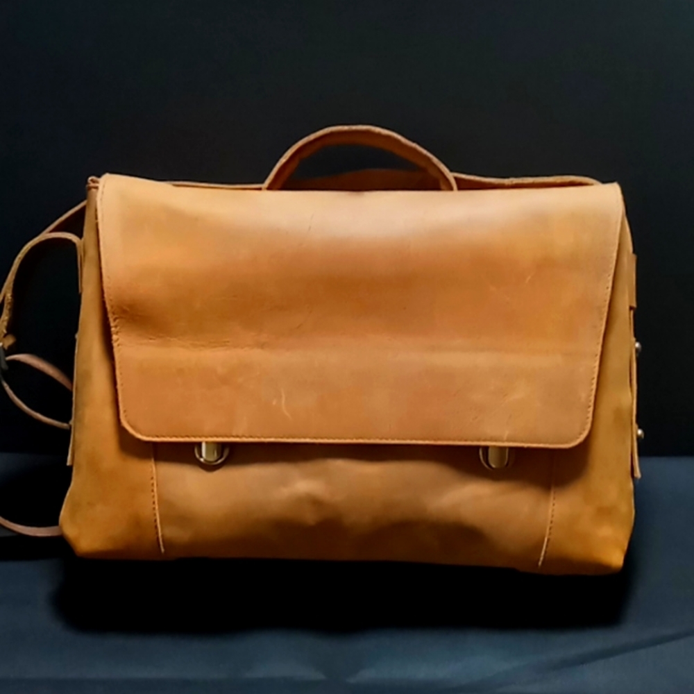 Vintage Leather Messenger Bag